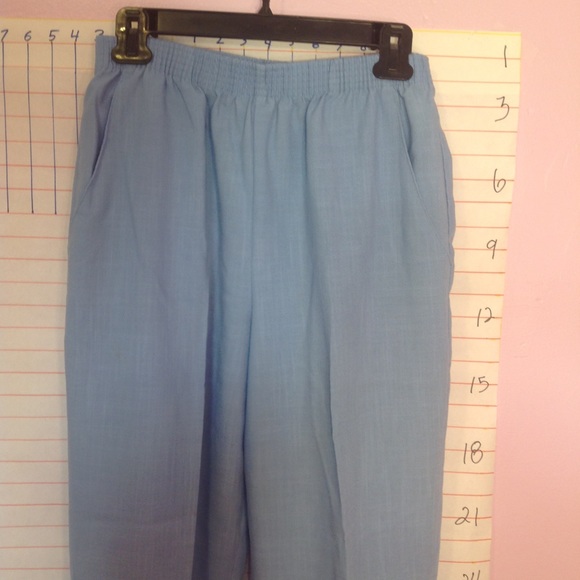BRIGGS NEW YORK, pants w/pockets and elastic waist, 10P blue - Picture 3 of 8